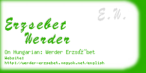 erzsebet werder business card